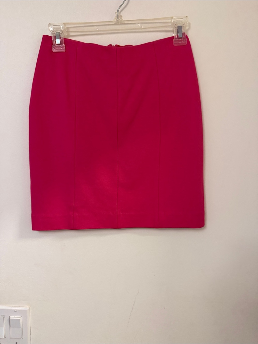 Ann Taylor Hot Pink Mini Pencil Skirt